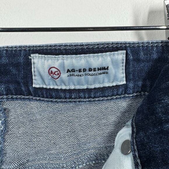 Adriano Goldschmied Jeans Women 31R Blue Farrah Straight Skinny Aged High Rise - Picture 7 of 8